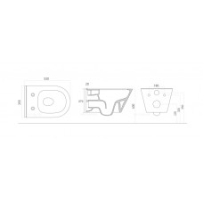 Комплект Creto Logan L3 1003-002-L3BlMat подвесной унитаз + инсталляция Rapid SL 38772001