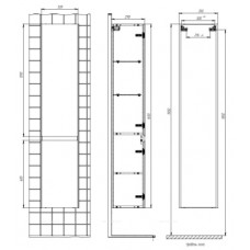 Пенал Creto Amelia 14-1036G левый