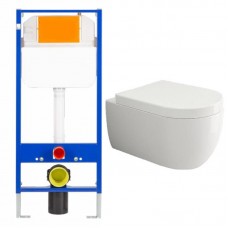 Комплект Bocchi V-Tondo 1416-001-0129 подвесной унитаз + инсталляция Creto Standart 1.0