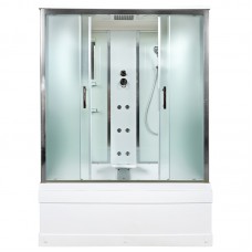 Душевая кабина Deto ЕМ 160х85 см EM4516GM профиль хром глянцевый, стекло с узором