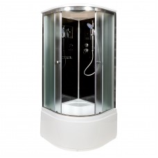 Душевая кабина Deto B 100х100 см B10SBLACK профиль хром глянцевый, стекло тонированное