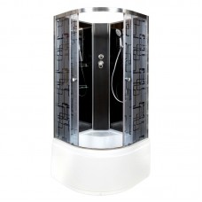 Душевая кабина Deto BМ 100х100 см BM4510NBLACK профиль хром глянцевый, стекло тонированное