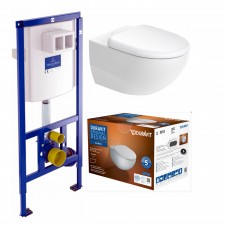 Комплект Duravit Architec Rimless 45720900A1 подвесной унитаз + инсталляция 92246100