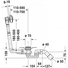 Слив-перелив для ванны Duravit 790226000001000