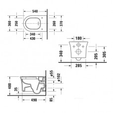 Чаша подвесного унитаза Duravit White Tulip 2576092000