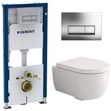 Комплект Bocchi Parma 1417-001-0129 подвесной унитаз + инсталляция Geberit 458.128.21.1