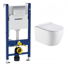 Комплект Creto Logan L1 1001-001-L1W подвесной унитаз + инсталляция Geberit 458.124.21.1