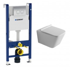 Комплект Creto Logan L2 1002-001-L2W подвесной унитаз + инсталляция Geberit 458.124.21.1