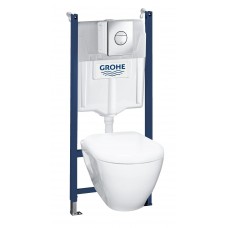 Инсталляция с унитазом и клавишей с сиденьем микролифт Grohe Solido Ceramic 38950000