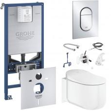 Комплект унитаз с инсталляцией Grohe Sensia Arena 120172 с функцией биде и клавишей смыва
