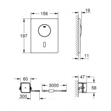 Кнопка смыва Grohe Tectron Skate 37419SD0 инфракрасная