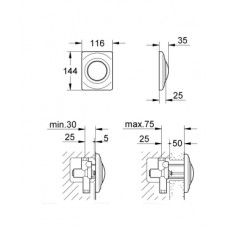 Кнопка смыва Grohe Surf 37018SH0