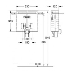 Инсталляция для раковины Grohe Uniset 37576000