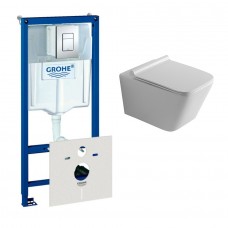 Комплект Creto Logan L2 1002-001-L2W подвесной унитаз + инсталляция Rapid SL 38772001