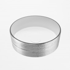 Раковина накладная Grossman Color 35 GR-5020SW серебро/белая