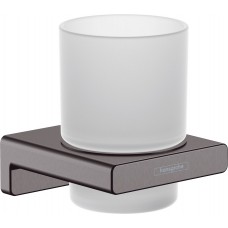 Стакан Hansgrohe AddStoris 41749340 шлифованный черный хром