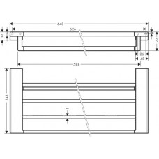 Полка для полотенец Hansgrohe AddStoris 41751000 хром