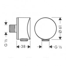 Шланговое подключение Hansgrohe FixFit S 26453670, матовый черный