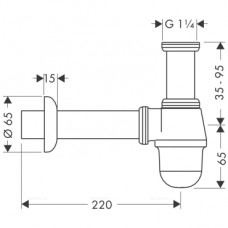 Сифон Hansgrohe 55213000 для биде, хром