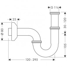 Сифон Hansgrohe 53010000 для раковины, хром
