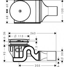 Сифон Hansgrohe Raindrain 60067000 для поддона