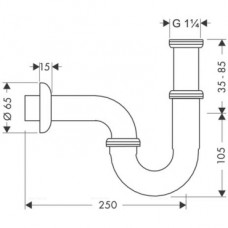 Сифон Hansgrohe 53002000 для раковины, хром