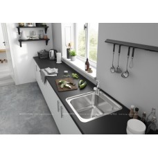 Кухонная мойка Hansgrohe S412-F400 43335800, под сталь