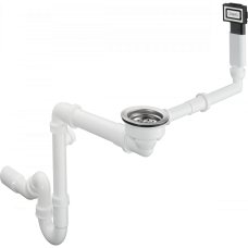 Слив-перелив для кухонной мойки Hansgrohe D16-10 43927000 с ручным управлением, хром