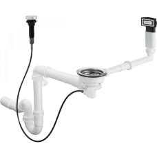 Слив-перелив для кухонной мойки Hansgrohe D16-11 43937000 с автоматическим управлением, хром