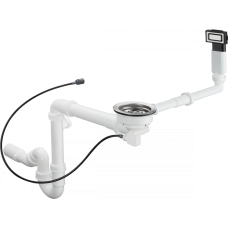 Слив-перелив для кухонной мойки Hansgrohe D14-12 43941800 с автоматическим управлением, нержавеющая сталь