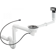 Слив-перелив для кухонной мойки Hansgrohe D17-12 43948000 с автоматическим управлением, хром