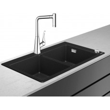 Кухонная мойка с встроенным смесителем Hansgrohe C51-F770-05 43216000, черный
