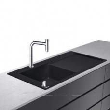 Кухонная мойка с встроенным смесителем Hansgrohe C51-F450-12 43228000, черный