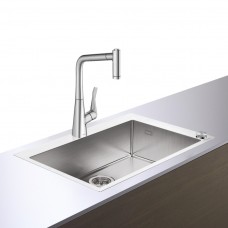 Кухонная мойка с встроенным смесителем Hansgrohe C71-F660-03 43209800, под сталь