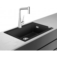 Кухонная мойка с встроенным смесителем Hansgrohe C51-F660-02 43213000, черный
