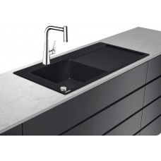 Кухонная мойка с встроенным смесителем Hansgrohe C51-F450-11 43227000, черный