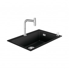 Кухонная мойка с встроенным смесителем Hansgrohe C51-F660-07 43218000, черный