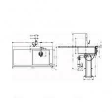 Кухонная мойка с встроенным смесителем Hansgrohe C71-F450-02 43208000, хром