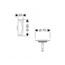 Излив Hansgrohe Flexaplus 58185990 для ванны, полированное золото