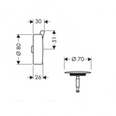 Излив Hansgrohe Flexaplus S 58186820 для ванны, шлифованный никель
