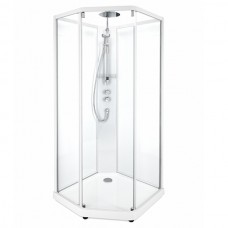 Душевая кабина IDO Showerama 10-5 Comfort 100х100 см 131.404.207.313 прозрачное стекло, профиль белый