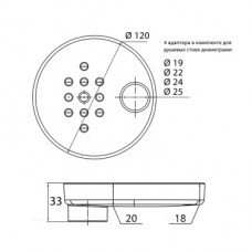 Мыльница на стойку для душа хром IDDIS Soap Dish 100CP01i53