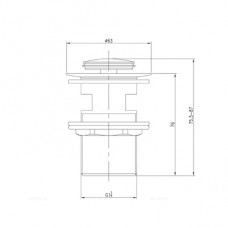 Донный клапан Iddis Optima Home 001SB01i88 для раковины, хром