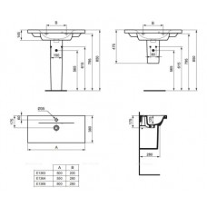 Раковина 55 см Ideal Standard Connect Space E136401, белый
