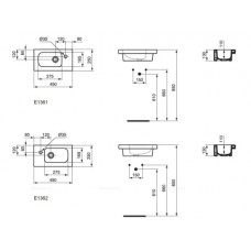 Раковина 45 см Ideal Standard Connect Space E136101, белый