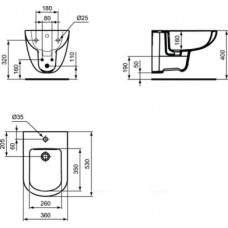 Подвесное биде Ideal Standard TEMPO T510001