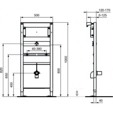 Система инсталляции для монтажа писсуара Ideal Standard PROSYS R016367