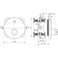 Встраиваемый смеситель для душа со смешиванием Ideal Standard CERAPLUS A6158AA