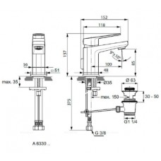 Тумба с раковиной 45 см Ideal Standard TONIC II R4306FC