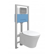 Комплект Ideal Standard Prosys Connect Air подвесной унитаз + крышка-сиденье + встраиваемая инсталляция и механическая панель смыва E212801